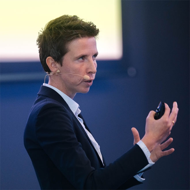 De spreker Katrien Antonio